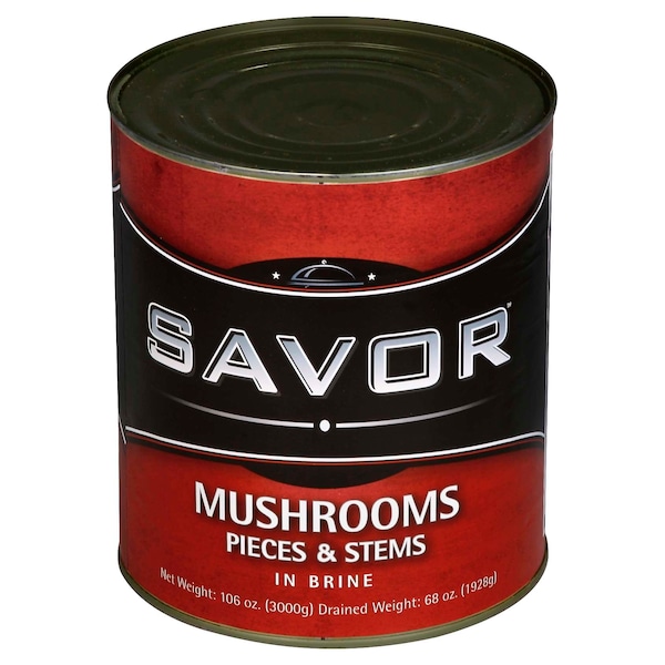 Savor Imports Savor Imports Mushroom Pieces & Stems 68 oz. Can, PK6 147315 - main